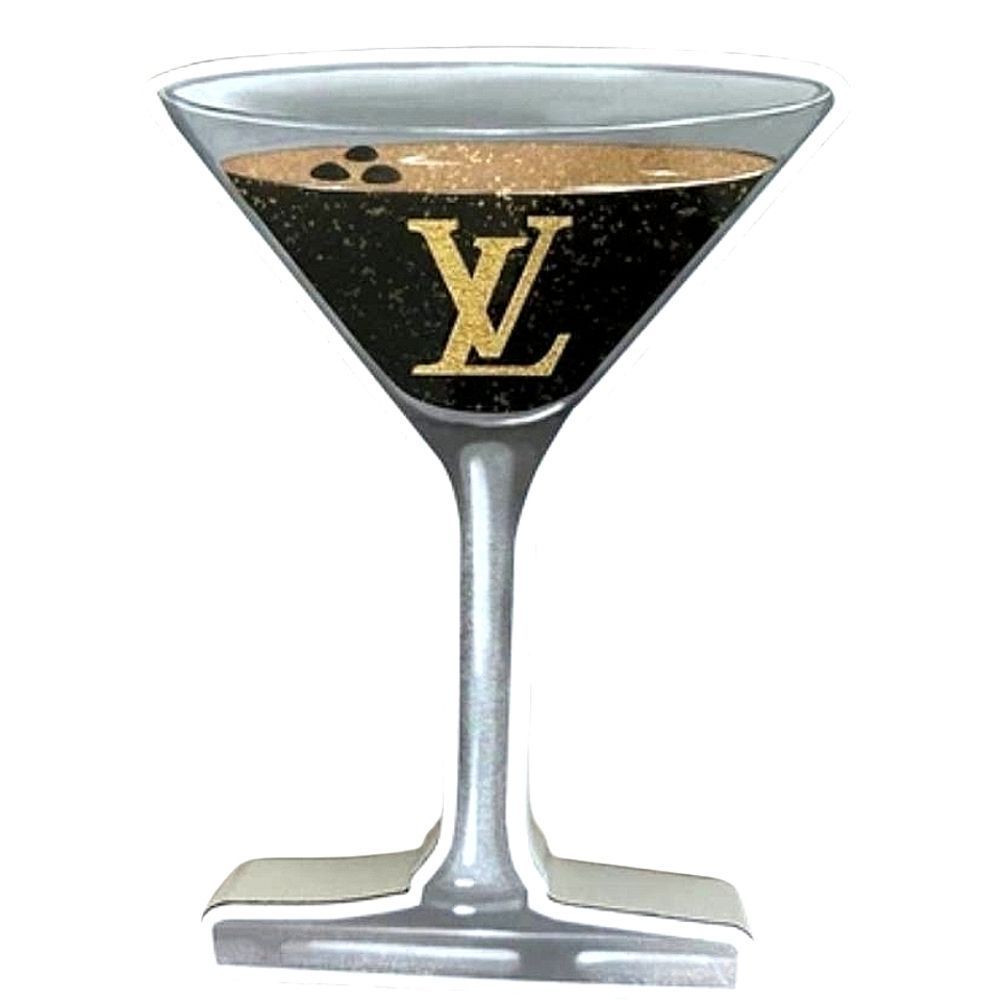 At Home‎ Louis Vuitton Chocolate Martini Cocktail Glass Wood Decor